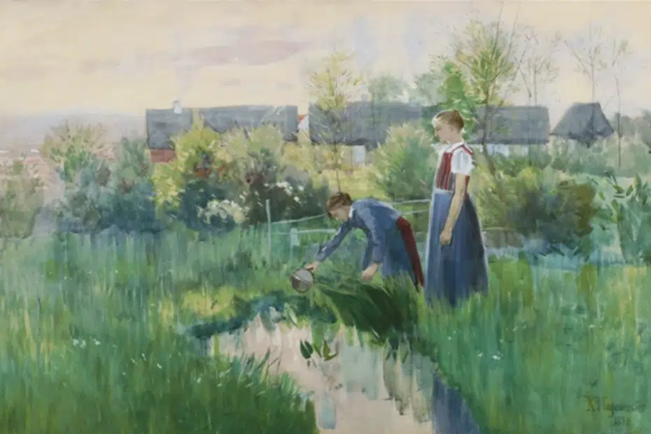Zwei Mädchen Beim Wasserholen, 1886
