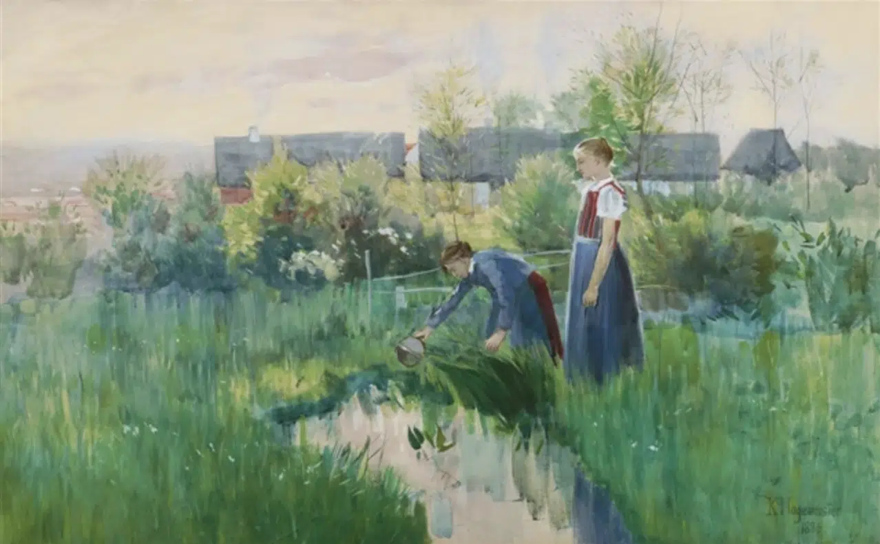 Zwei Mädchen Beim Wasserholen, 1886
