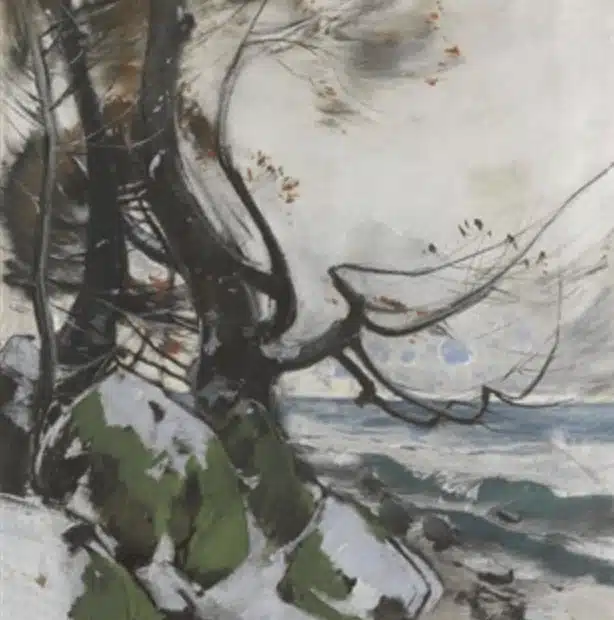 Am Strand von Lohme im Winter - Buchen am Ufer (1912)