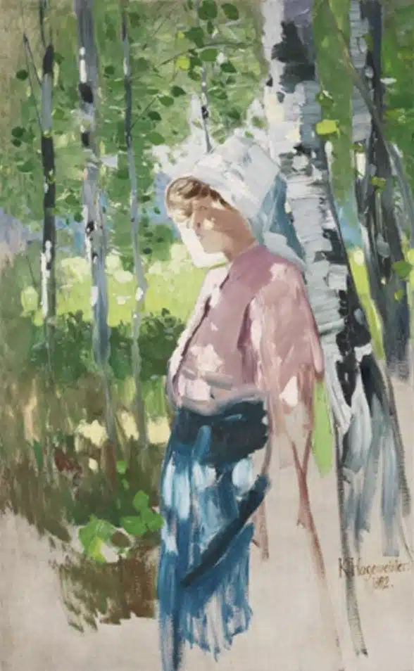 Junge Bäuerin im Wald, 1892
