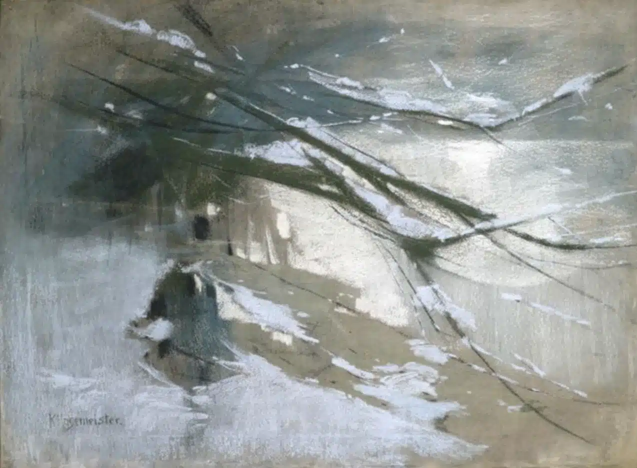 Verschneites Gehölz am Ufer des Schwielowsee, c.1905
