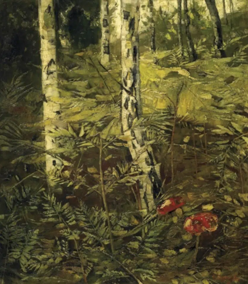 Waldinneres mit Pilzen, 1886