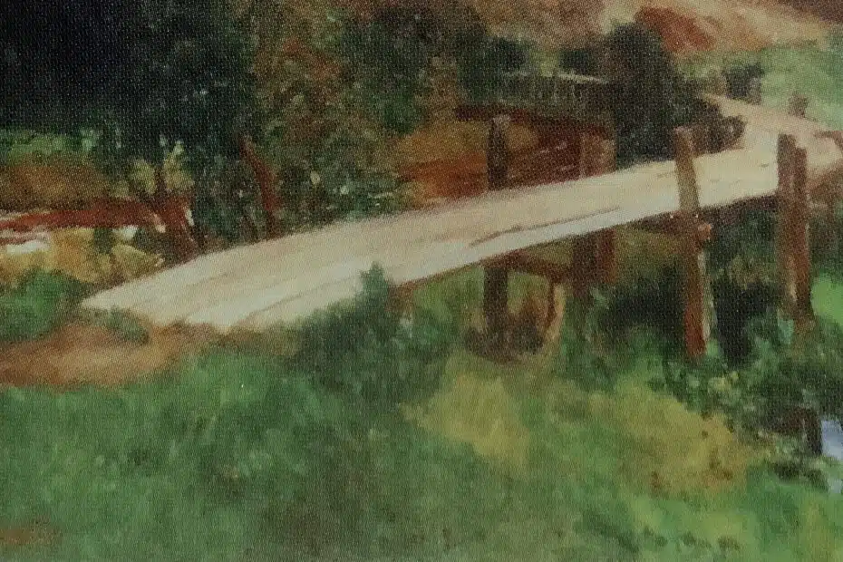 Landschaft mit Steg, 1878
