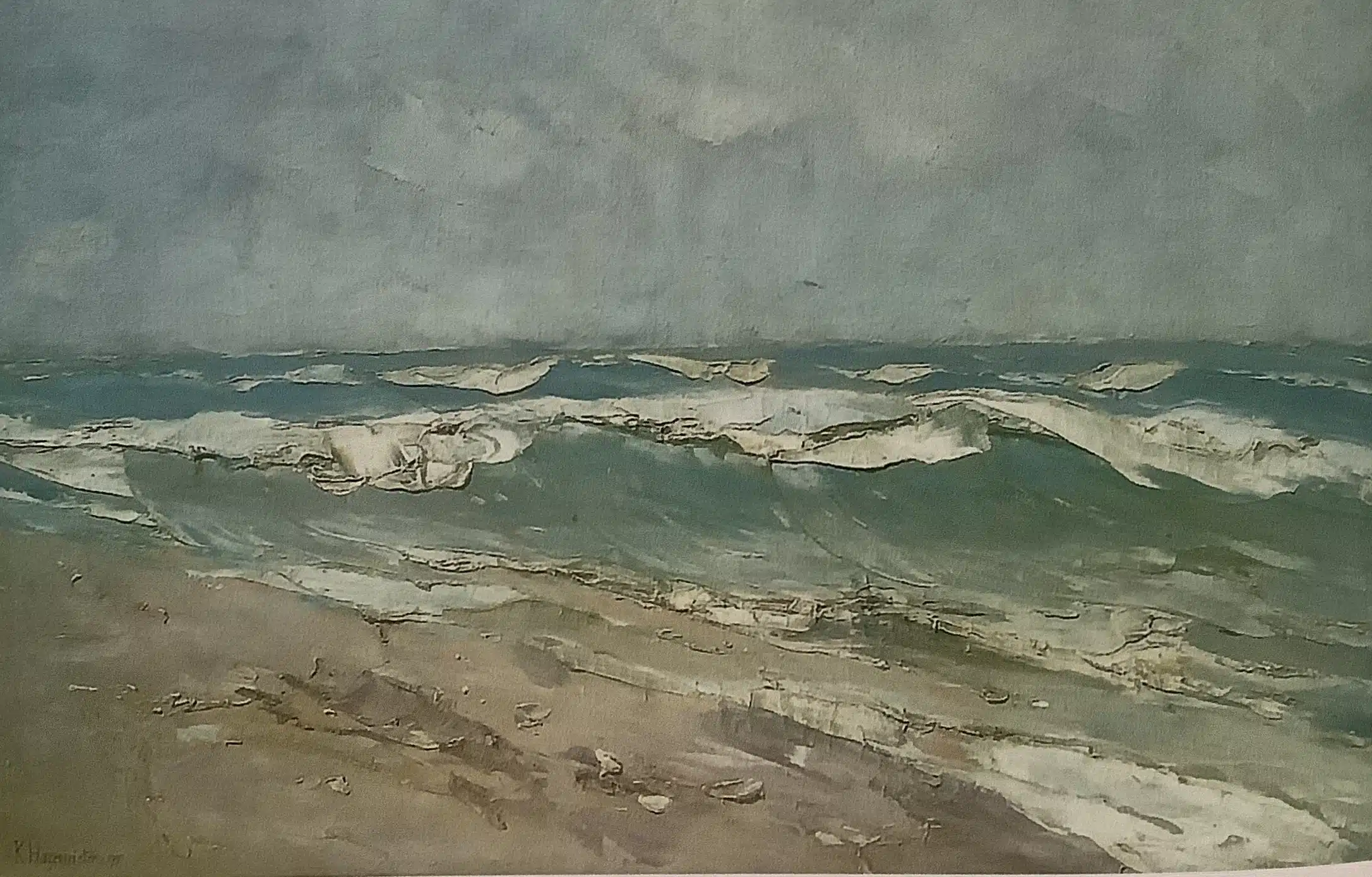 Bewegte See in Swinemünde, 1907