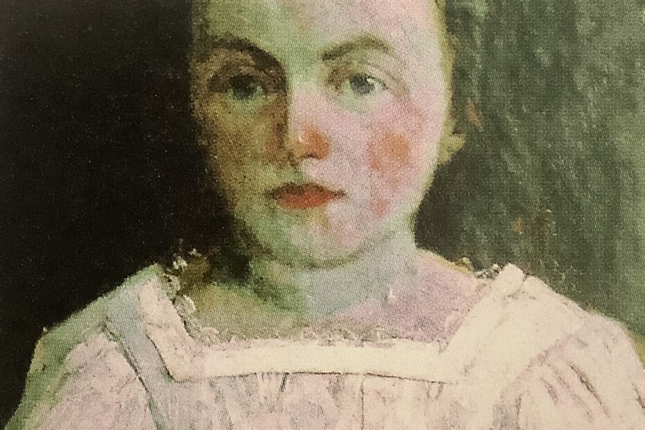 Porträt eines Mädchens im weißen Kleid, um 1874