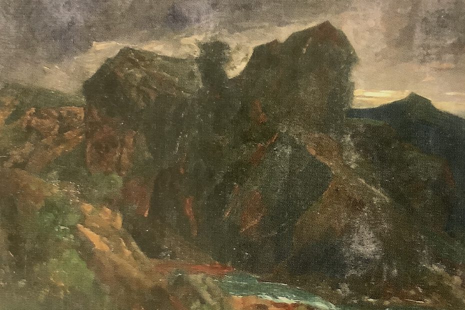 Felsenpartie, Pieve di Cadore, um 1877