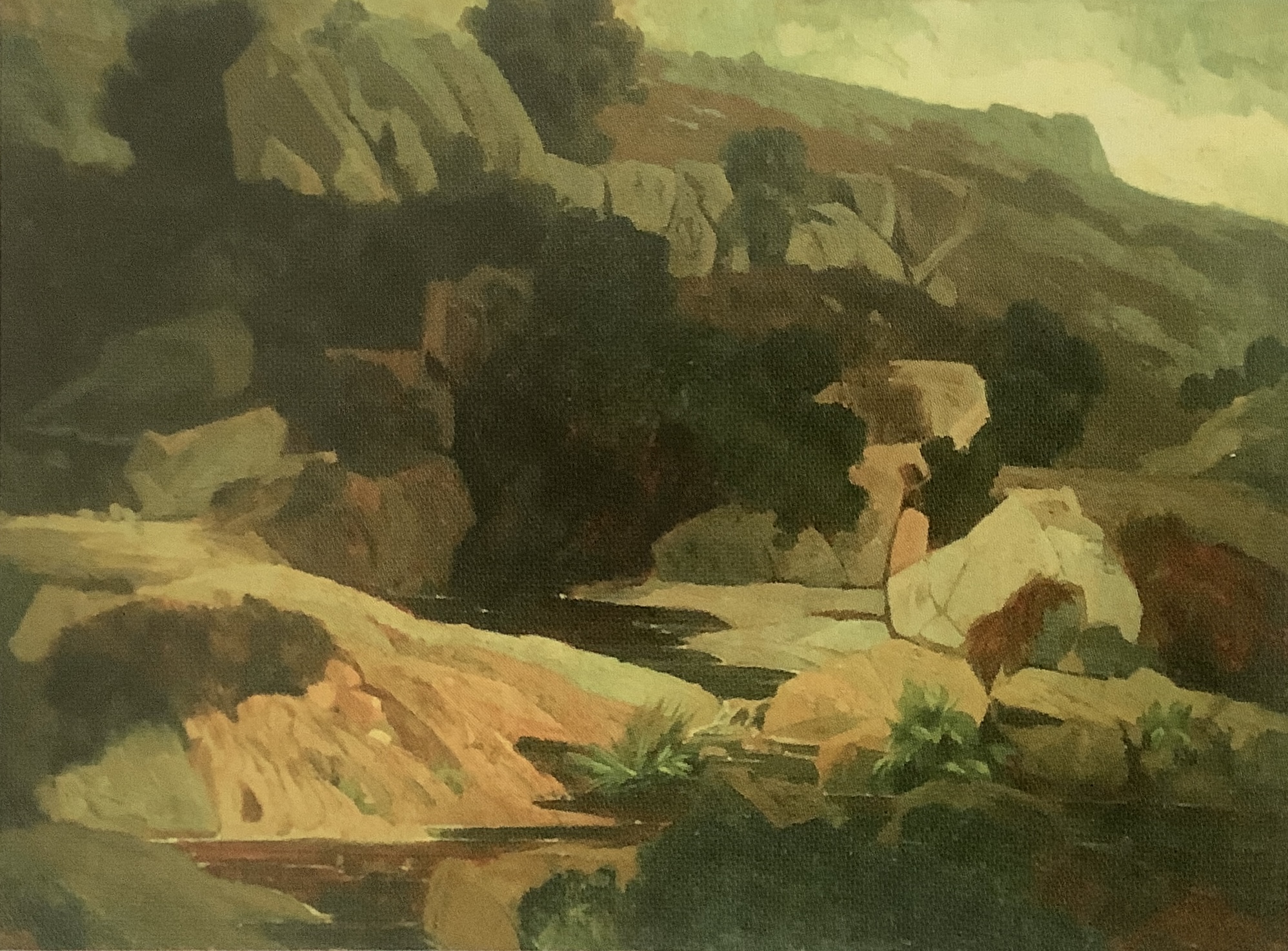 Olevano - Felsen bei Olevano, 1876