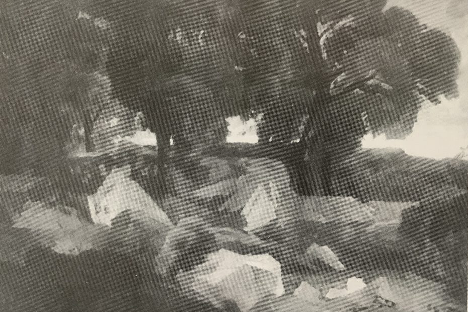 Italienische Landschaft - Olevano, 1876
