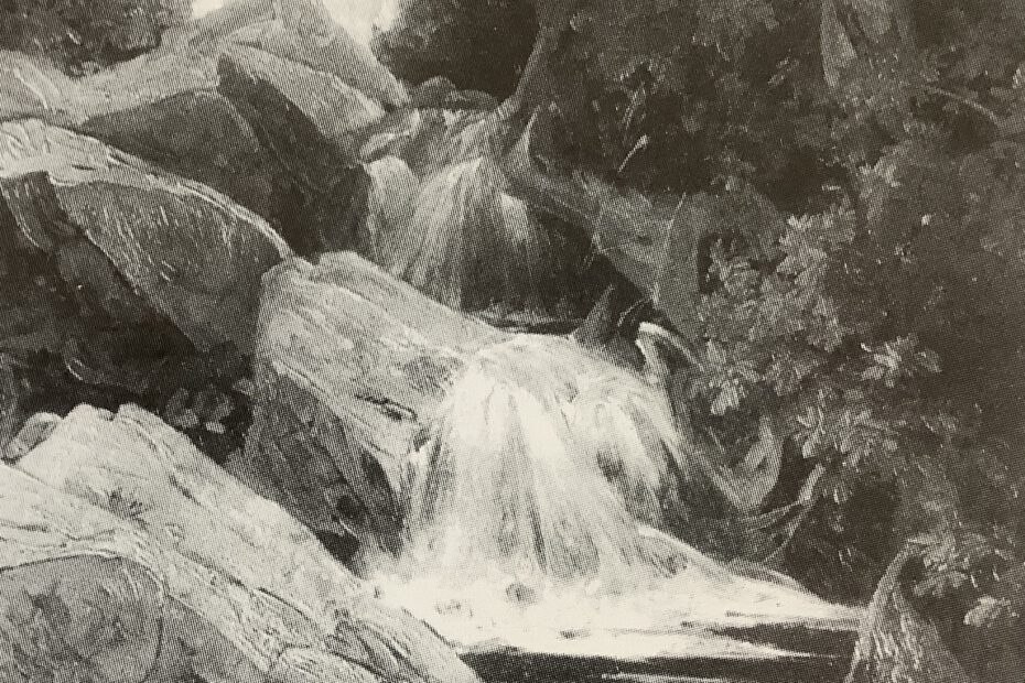 Wasserfall Olevano, 1876
