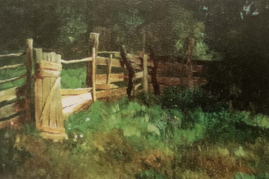Am Gartenzaun, um 1880
