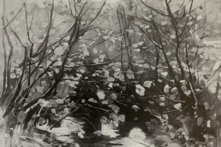 Bach unter Bäumen, Ferch, um 1885