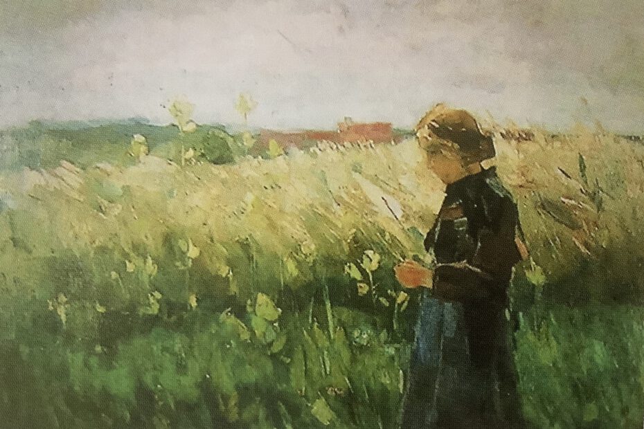 Bäuerin am Wegesrand, um 1891