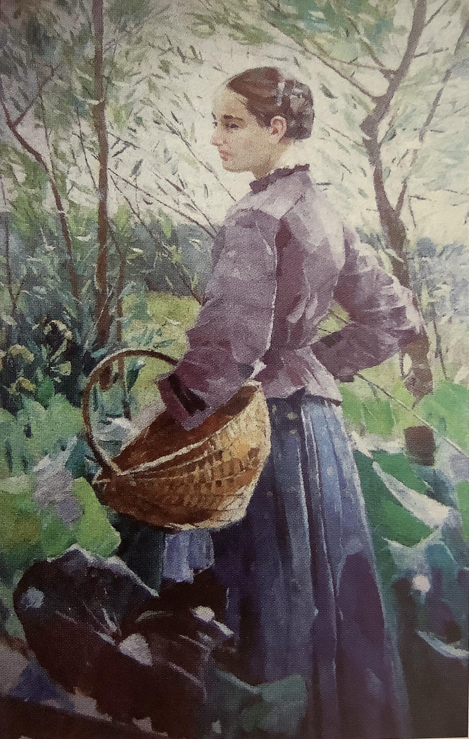 Bäuerin mit Weidenkorb, um 1889 Bäuerin mit Weidenkorb, um 1889