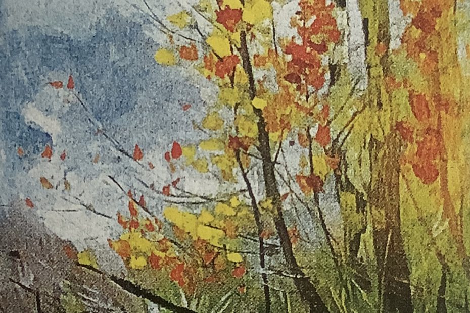 Birken an einem Bachlauf, Entenfang, um 1890