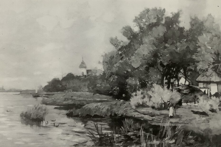 Blick auf Werder, Geitow bei Werder, 1892