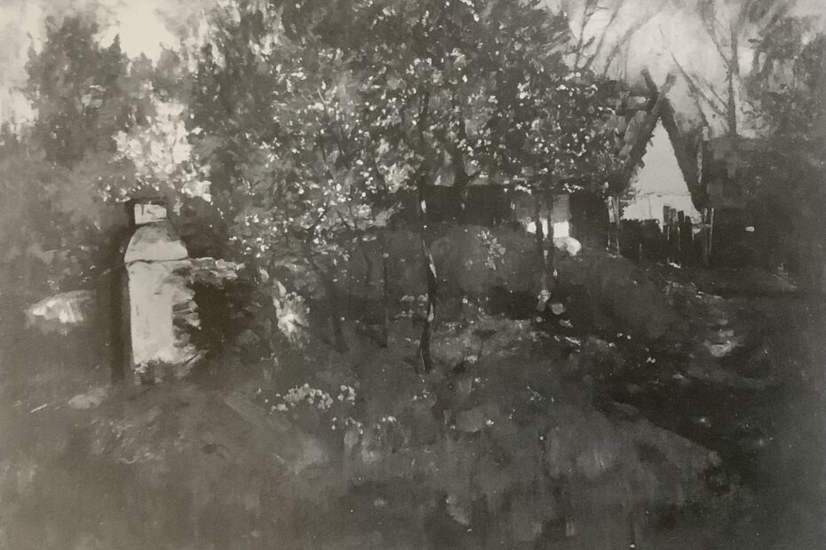 Blühende Pflaumenbäume (Backofen), 1878