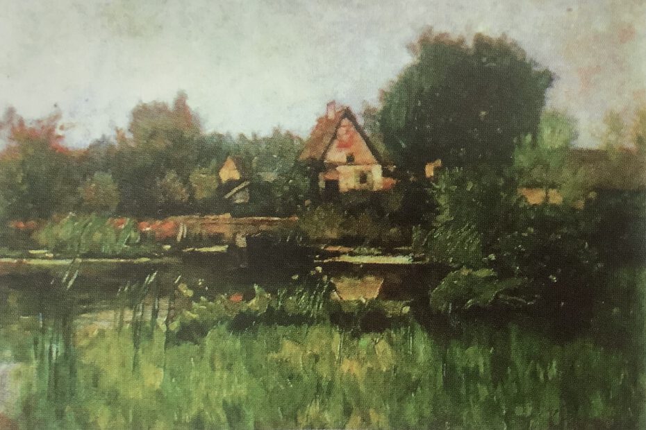 Frühling (Landschaft mit Bauernhaus in Werder), um 1892