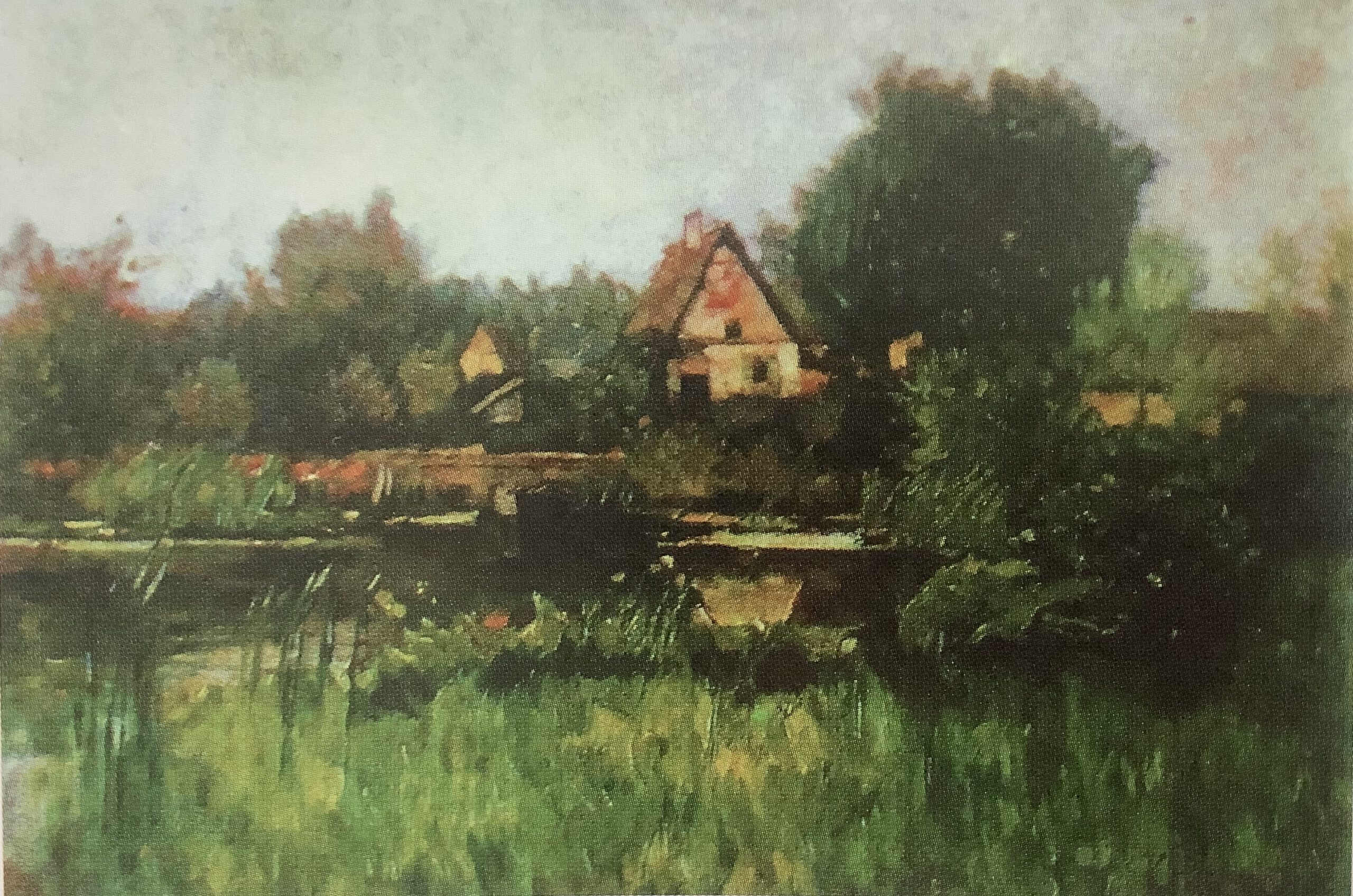 Frühling (Landschaft mit Bauernhaus in Werder), um 1892
