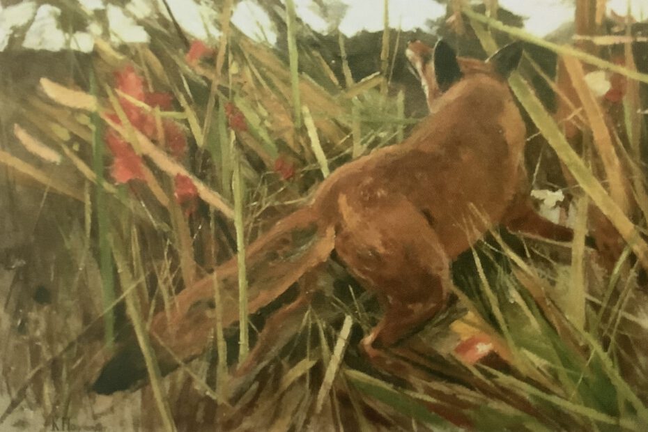 Fuchs im hohen Gras, um 1891