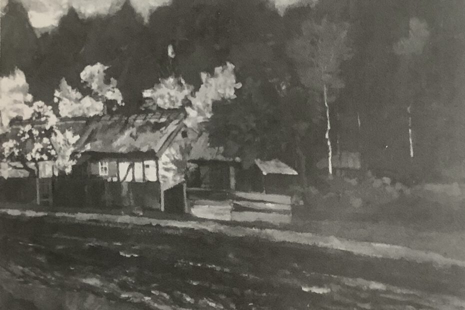 Häuser am Waldrand, um 1882