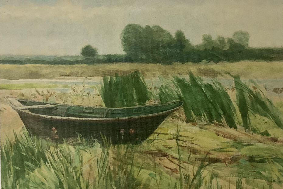 Havellandschaft mit Boot, um 1892