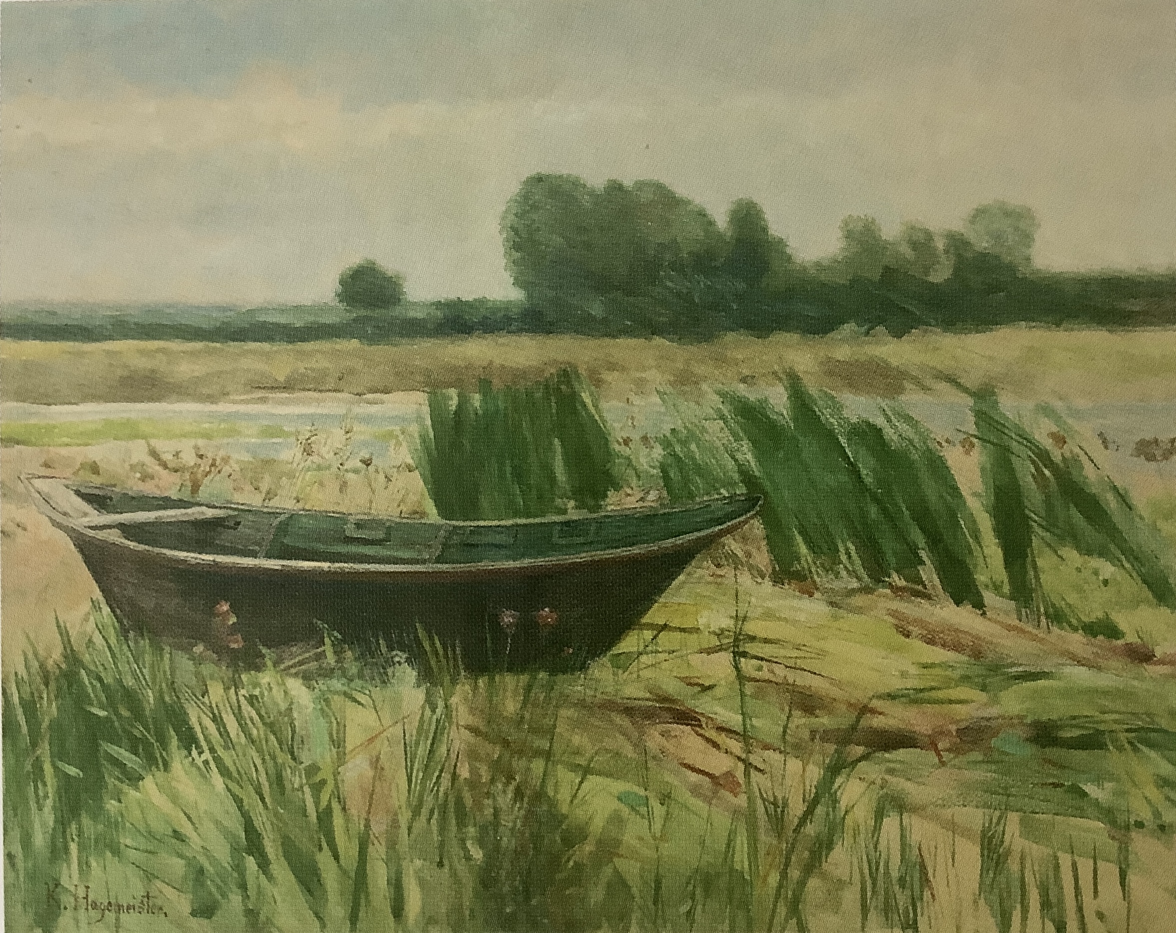 Havellandschaft mit Boot, um 1892