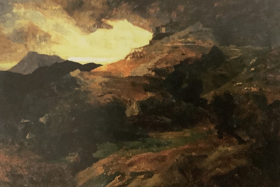Aus der Aqua Calda, Olevano - Italienische Landschaft, um 1876