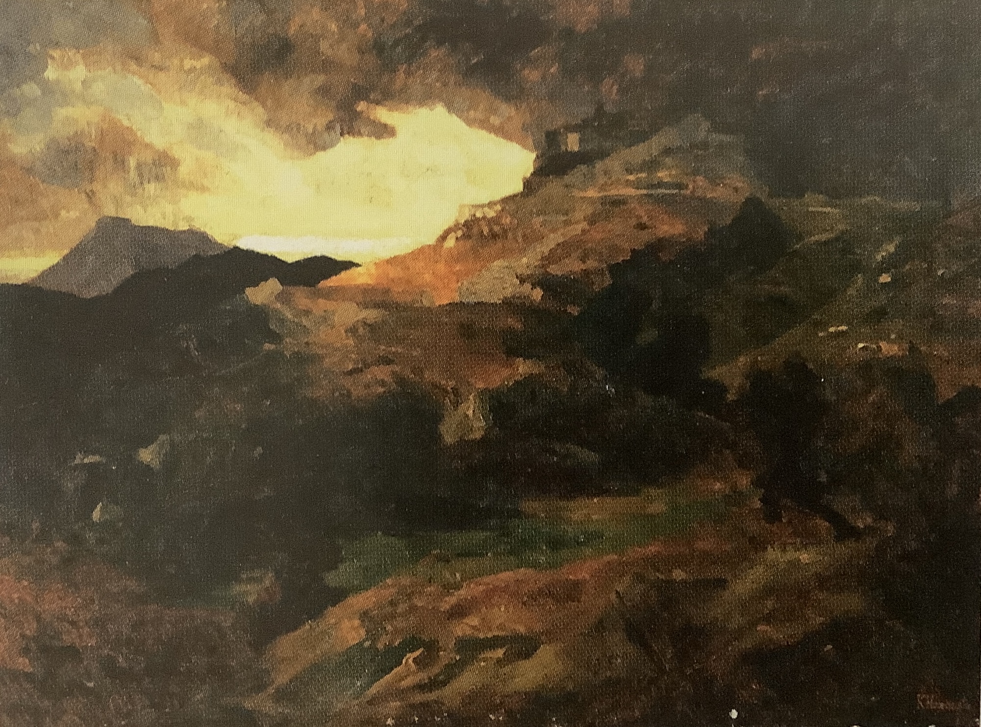 Aus der Aqua Calda, Olevano - Italienische Landschaft, um 1876