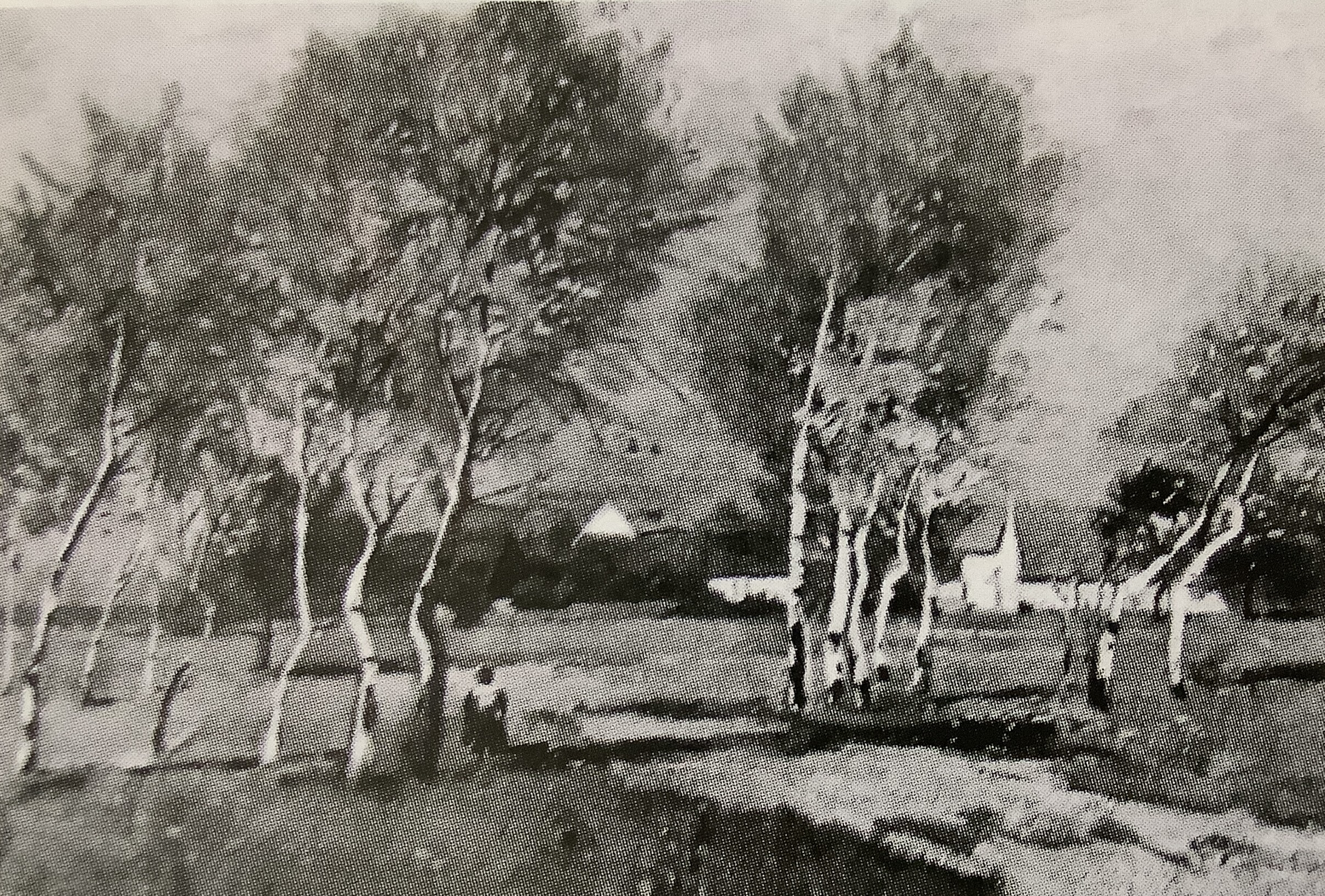 Kind in einem Birkenwäldchen - Herbst, um 1881