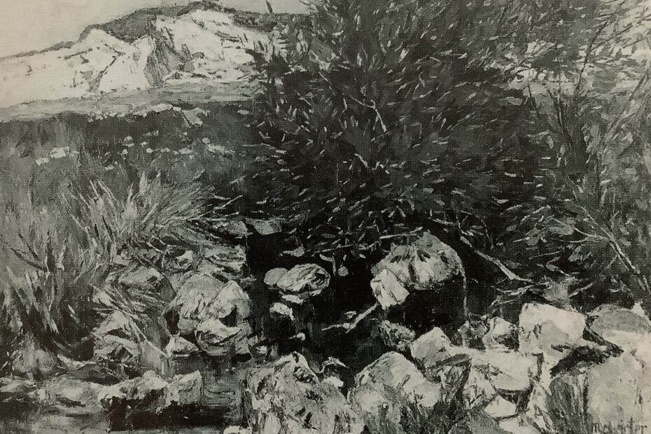 Landschaft mit Bachlauf, um 1880