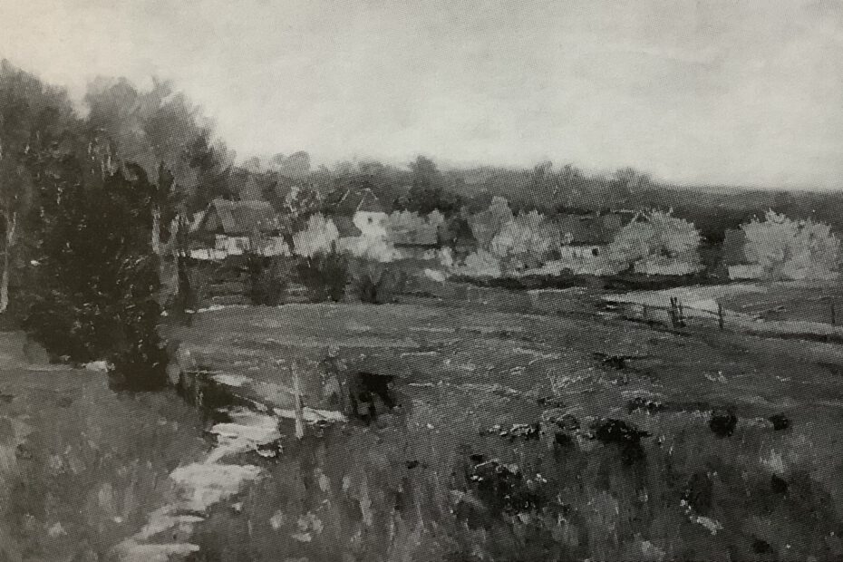 Märkische Landschaft - Bauernhof, um 1882