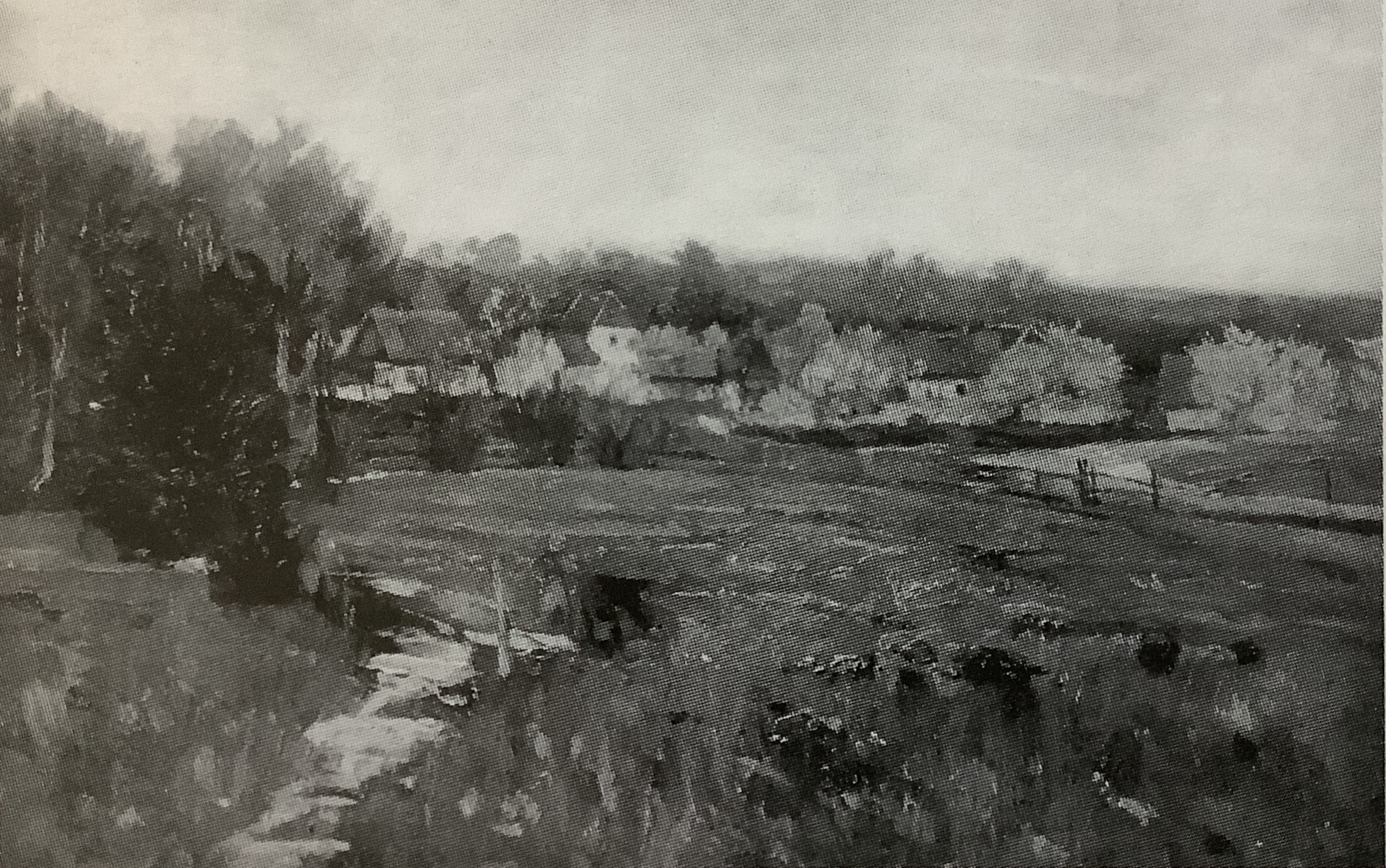 Märkische Landschaft - Bauernhof, um 1882