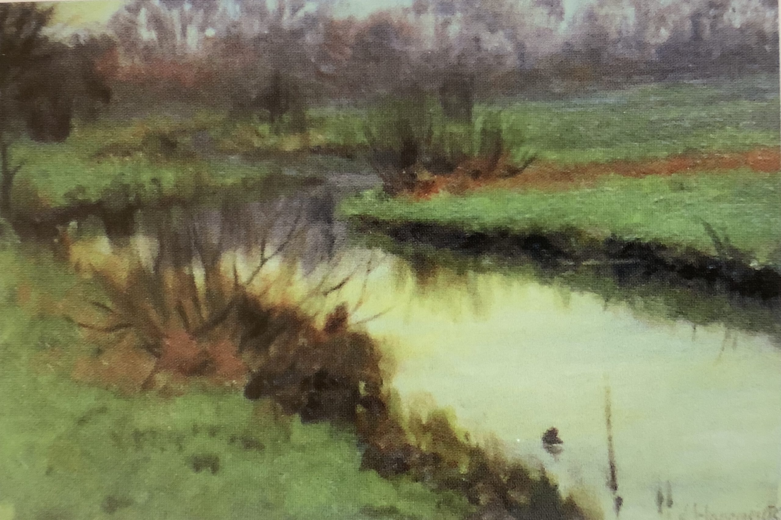 Märkische Landschaft mit Bachlauf, um 1888