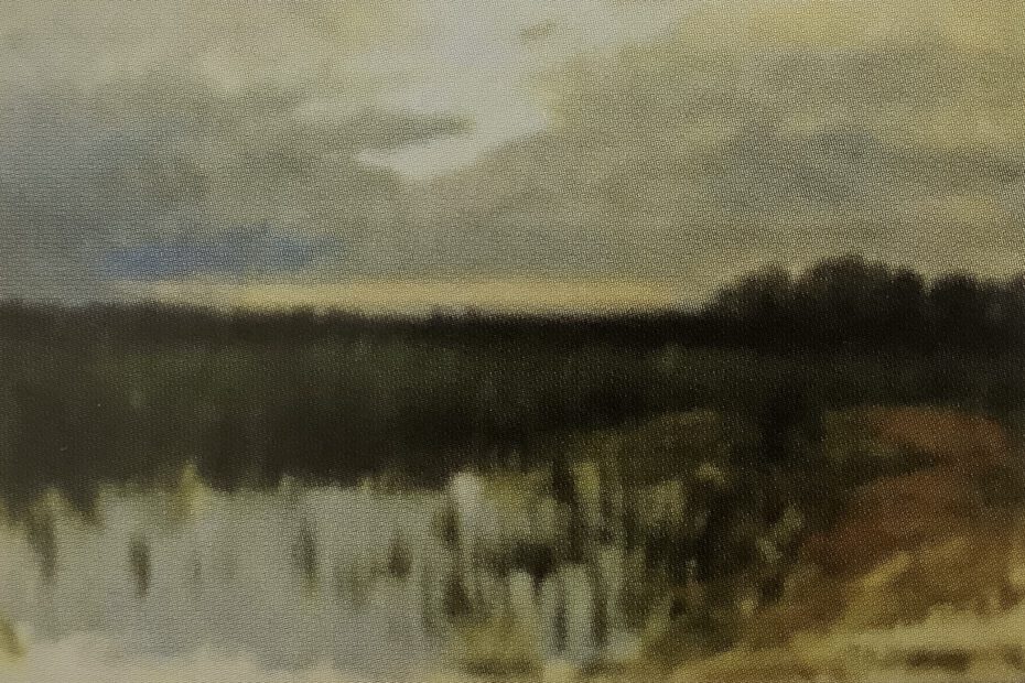 Märkische Landschaft mit Seeufer, um 1881