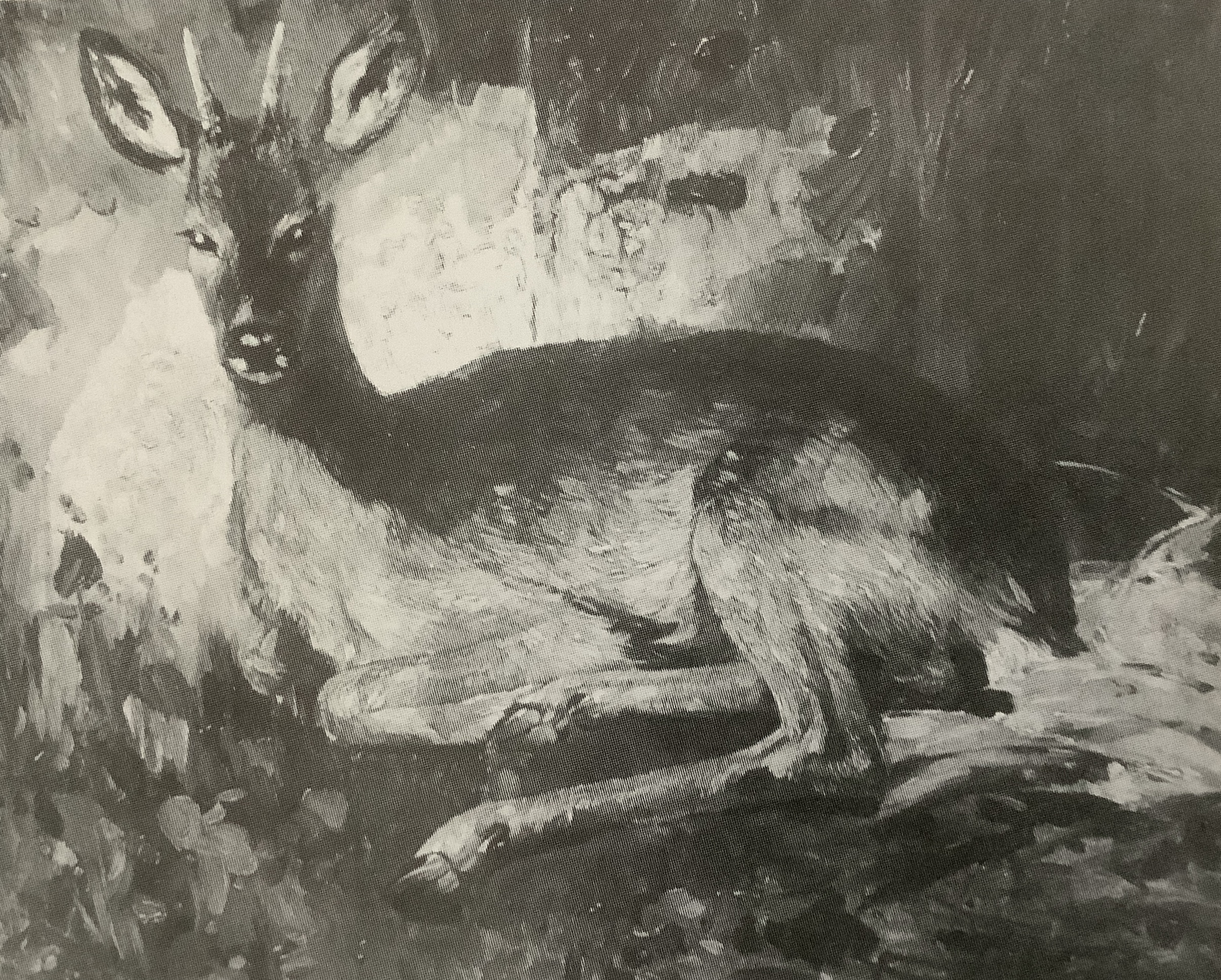 Ruhender Rehbock, um 1879