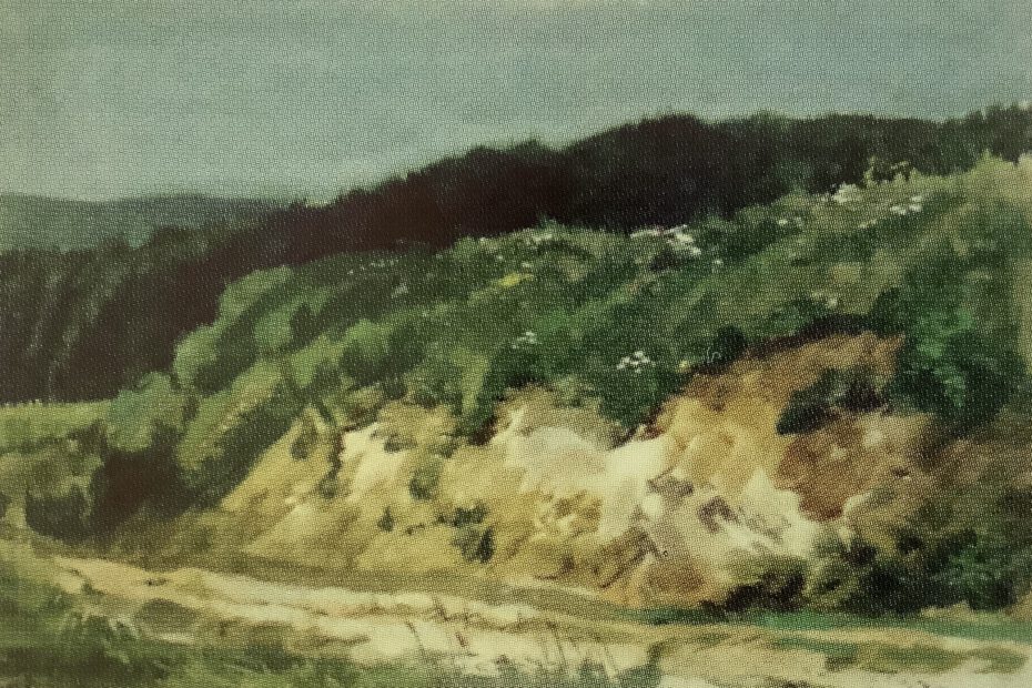 Sandberg auf einem Hügel, um 1886