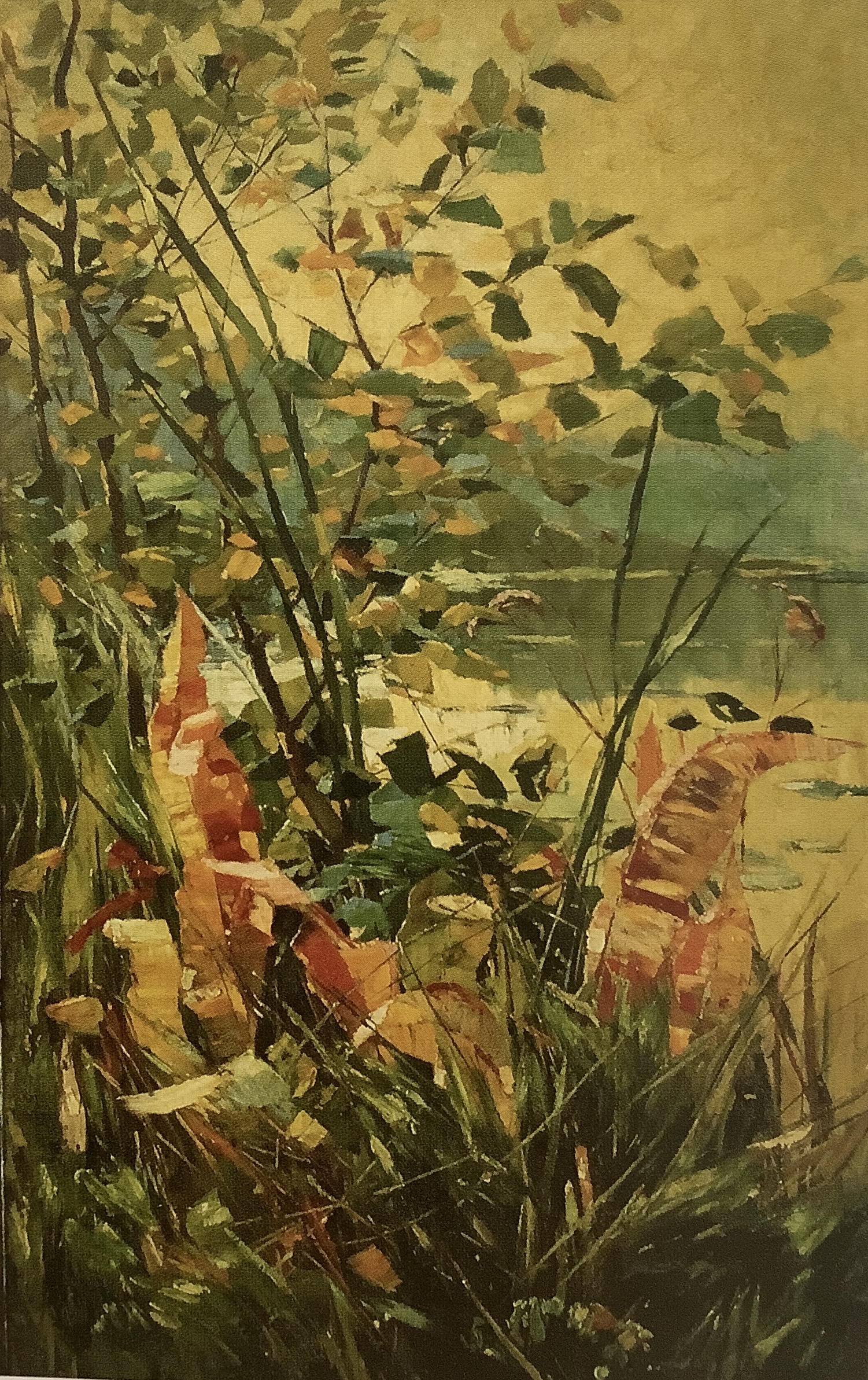 Seeufer mit Erlengebüsch, 1891