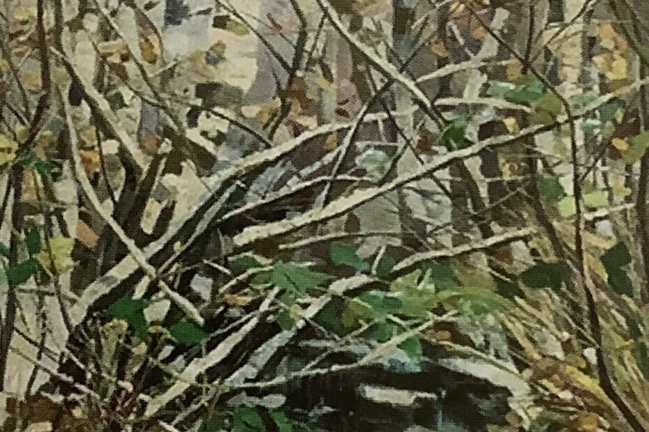 Verschneiter Birkenwald an einem Bachlauf, 1891/1893
