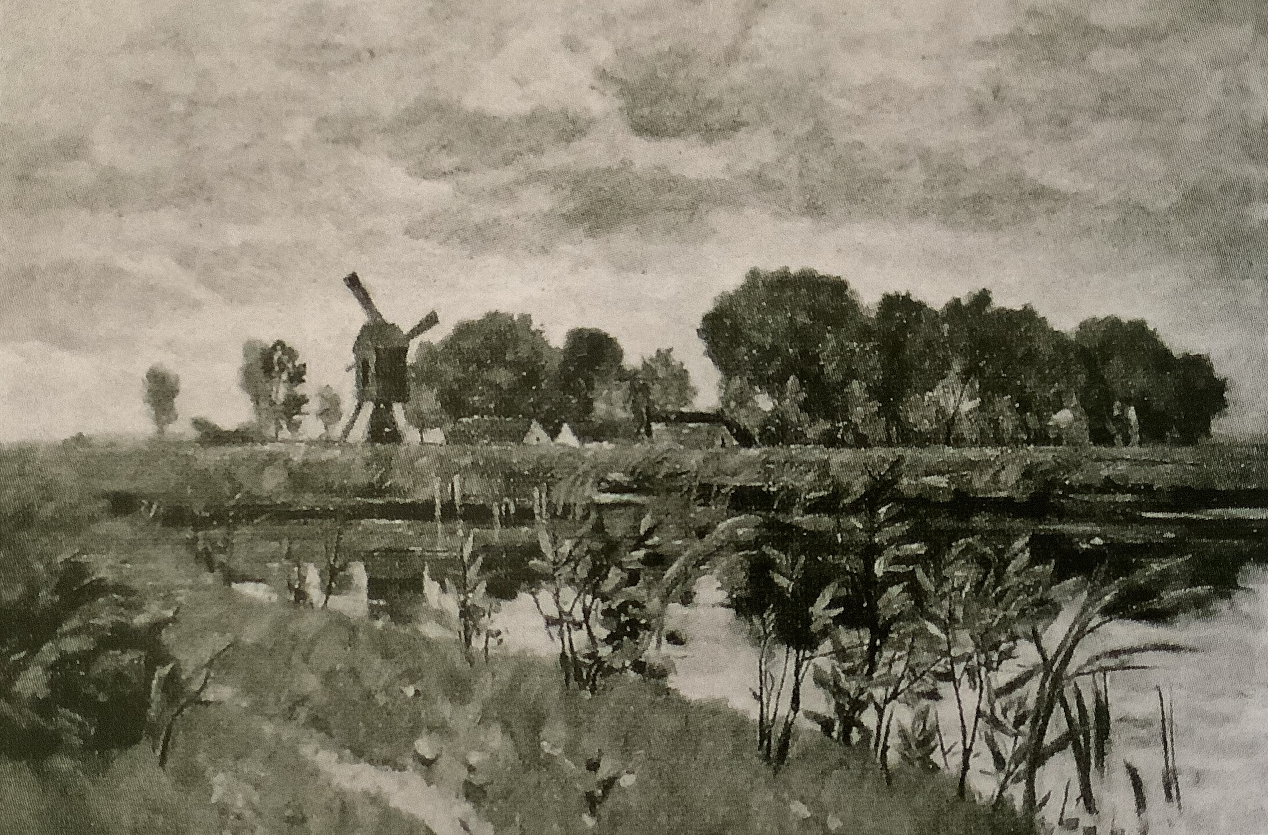 Windmühle bei Werder, um 1880