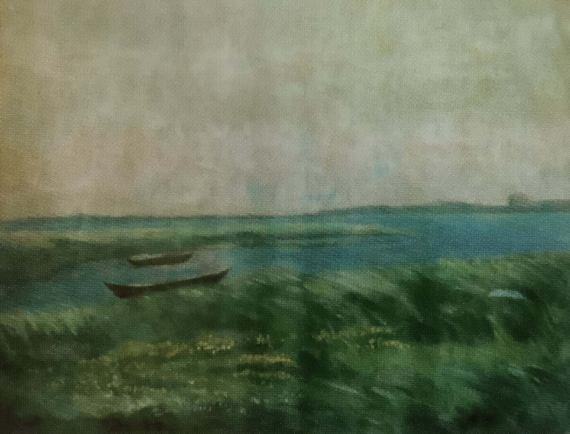 Zwei Kähne am Uferrand der Havel, um 1893