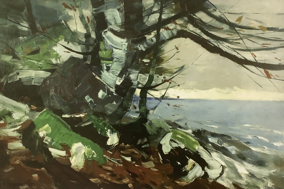 Bäume am Seeufer (Lohme auf Rügen), um 1915