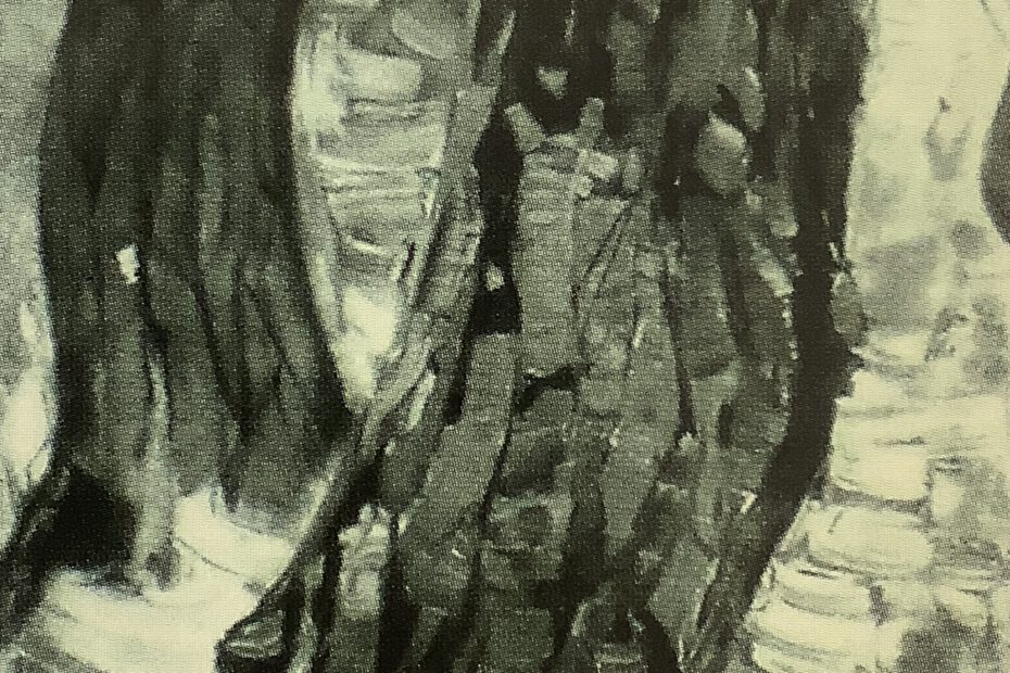 Baumstämme im Schnee, 1916