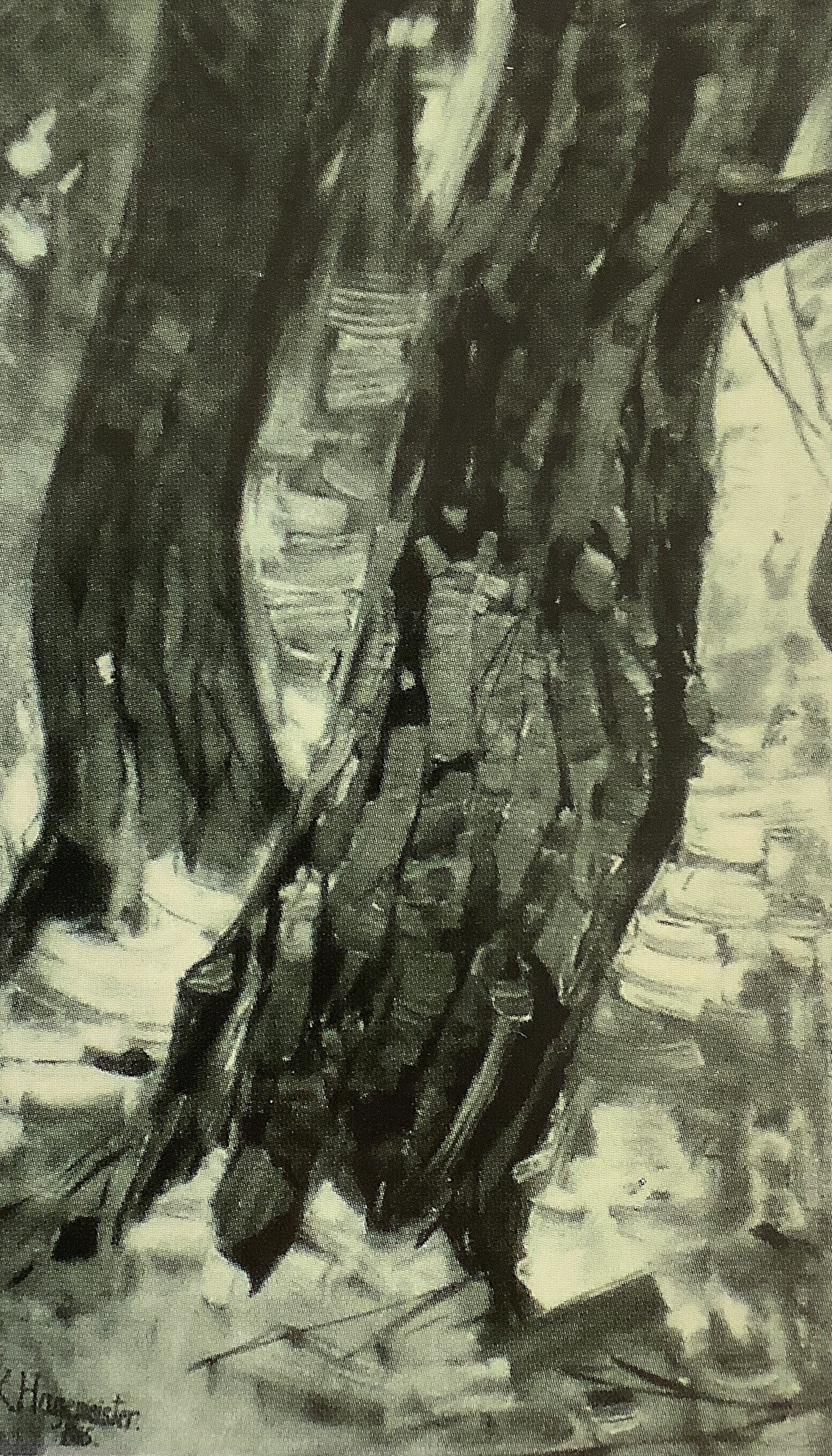 Baumstämme im Schnee, 1916 Baumstämme im Schnee, 1916