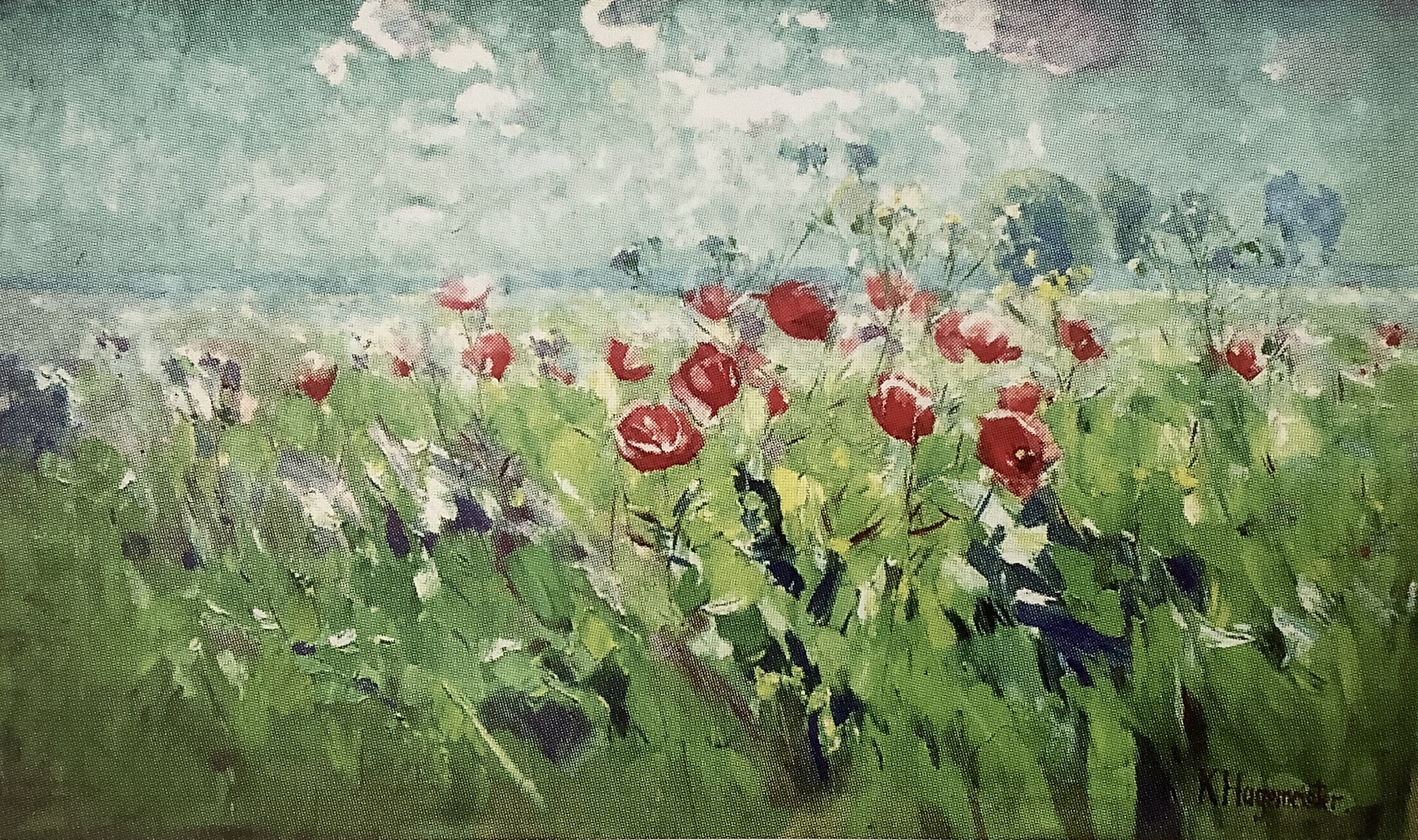 Blühender Mohn, um 1902