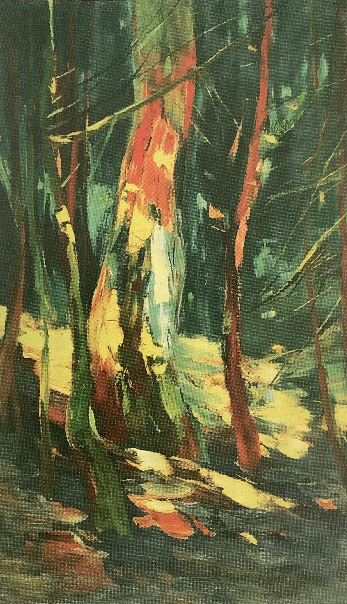 Buchenstamm im Sonnenfleck im Walde, 1916