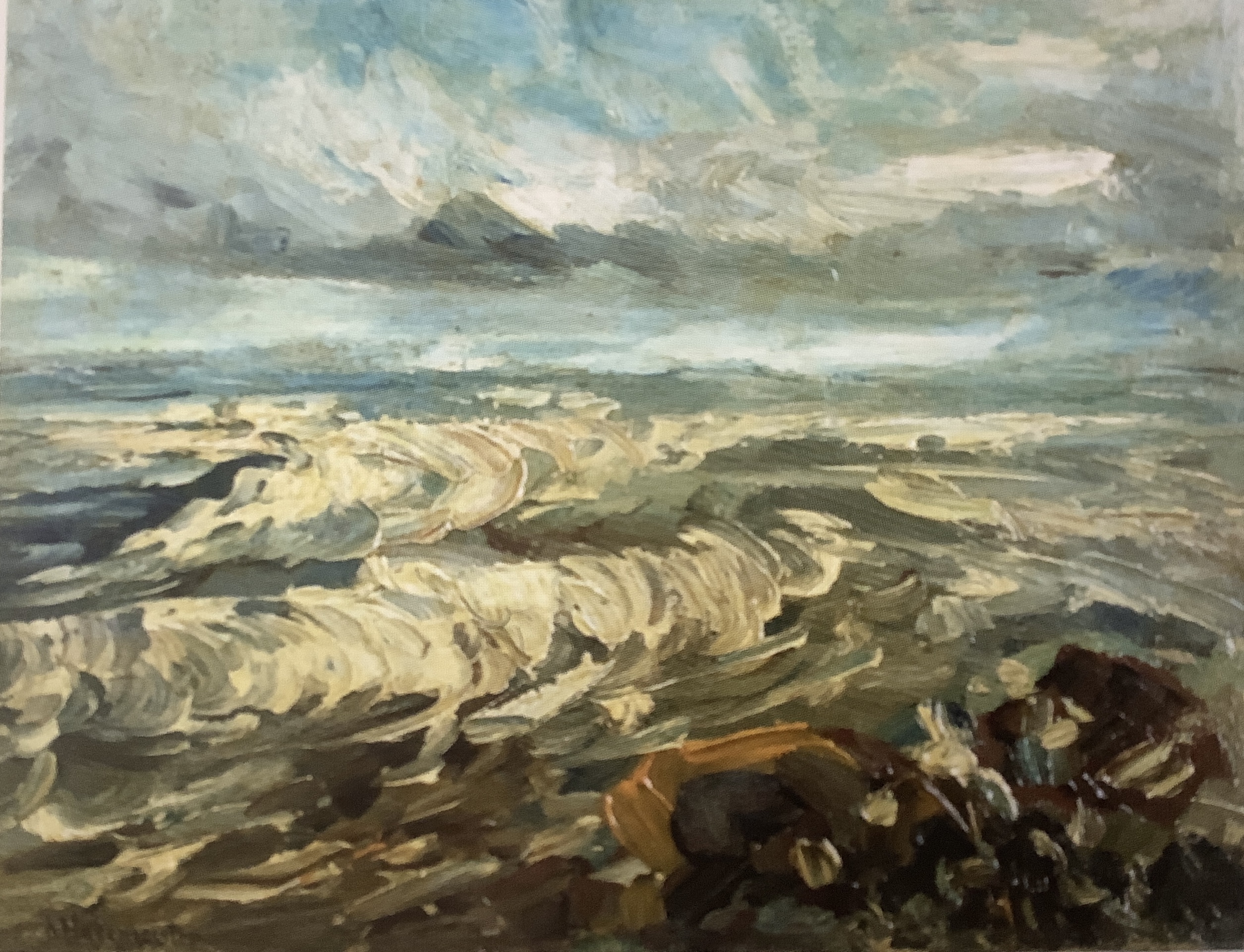 Felsküste mit Meereswogen, um 1907 Felsküste mit Meereswogen, um 1907