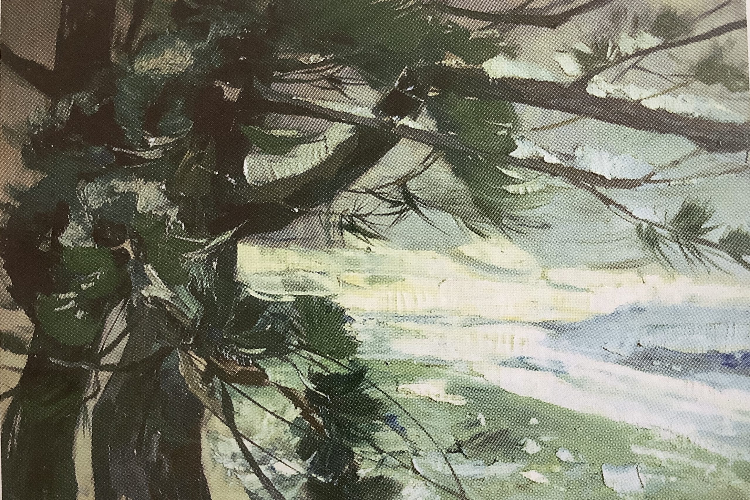Kiefern im Winter V, um 1910