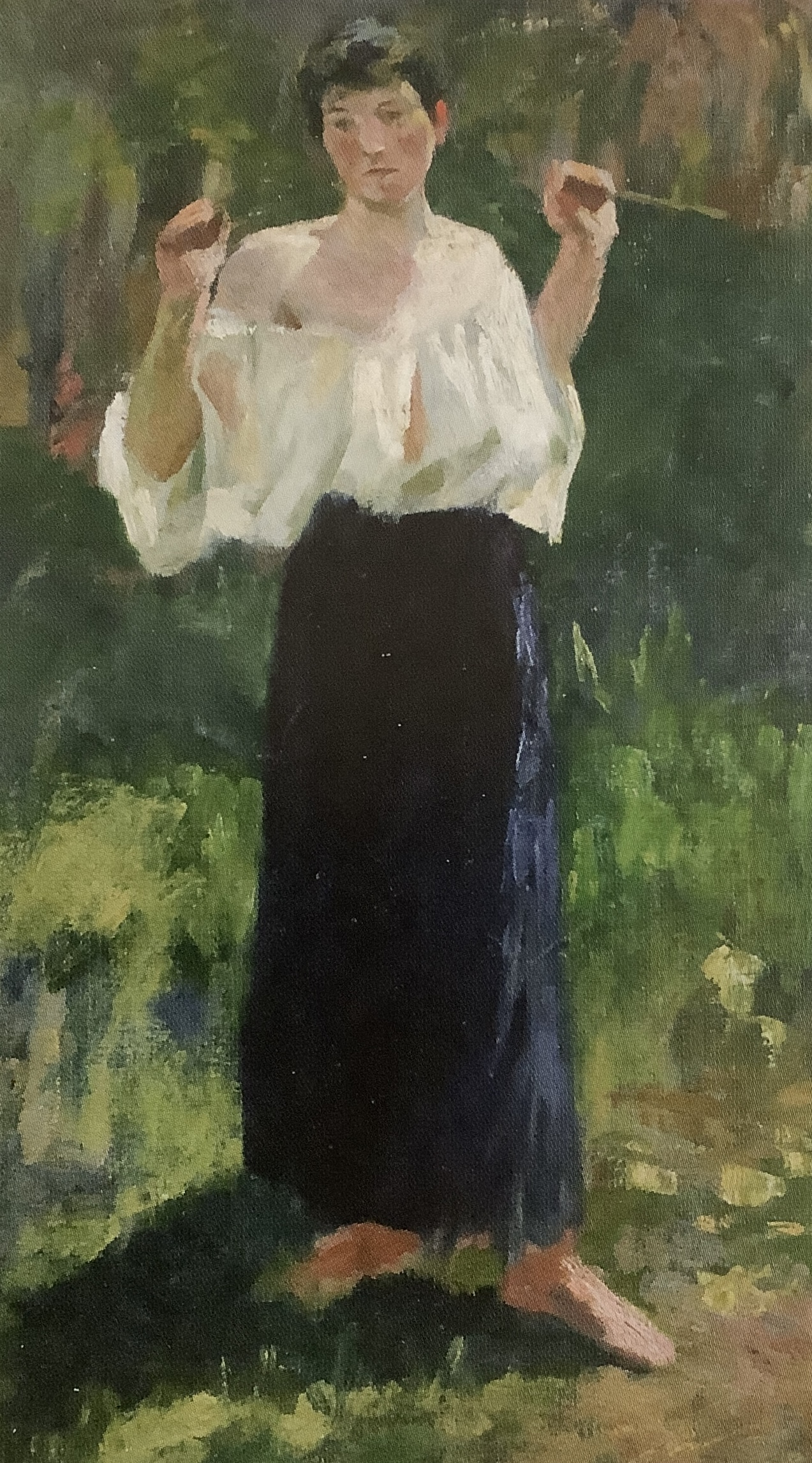 Mädchen in der Natur, um 1895