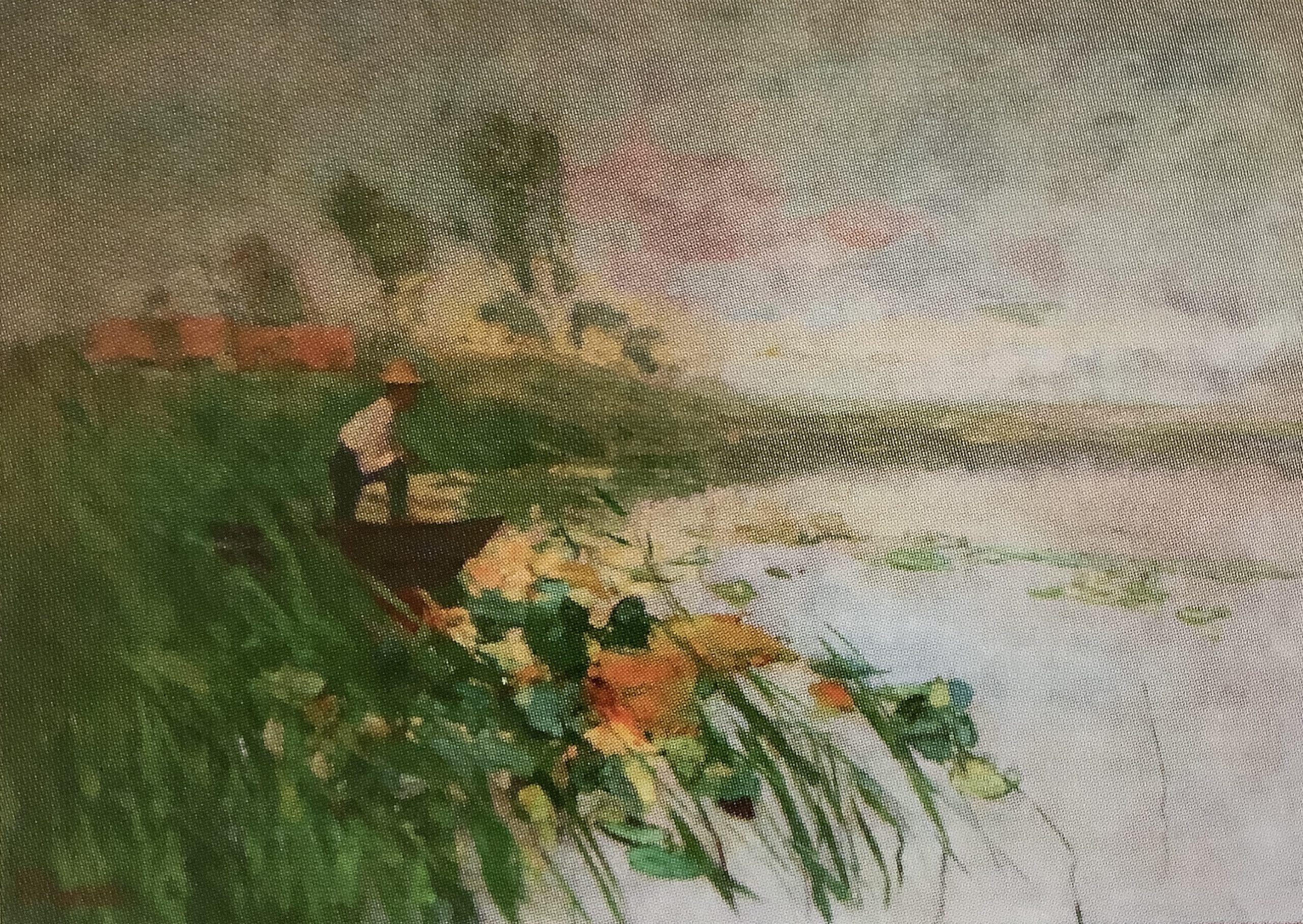 Märkische Seenlandschaft mit Angler, um 1897