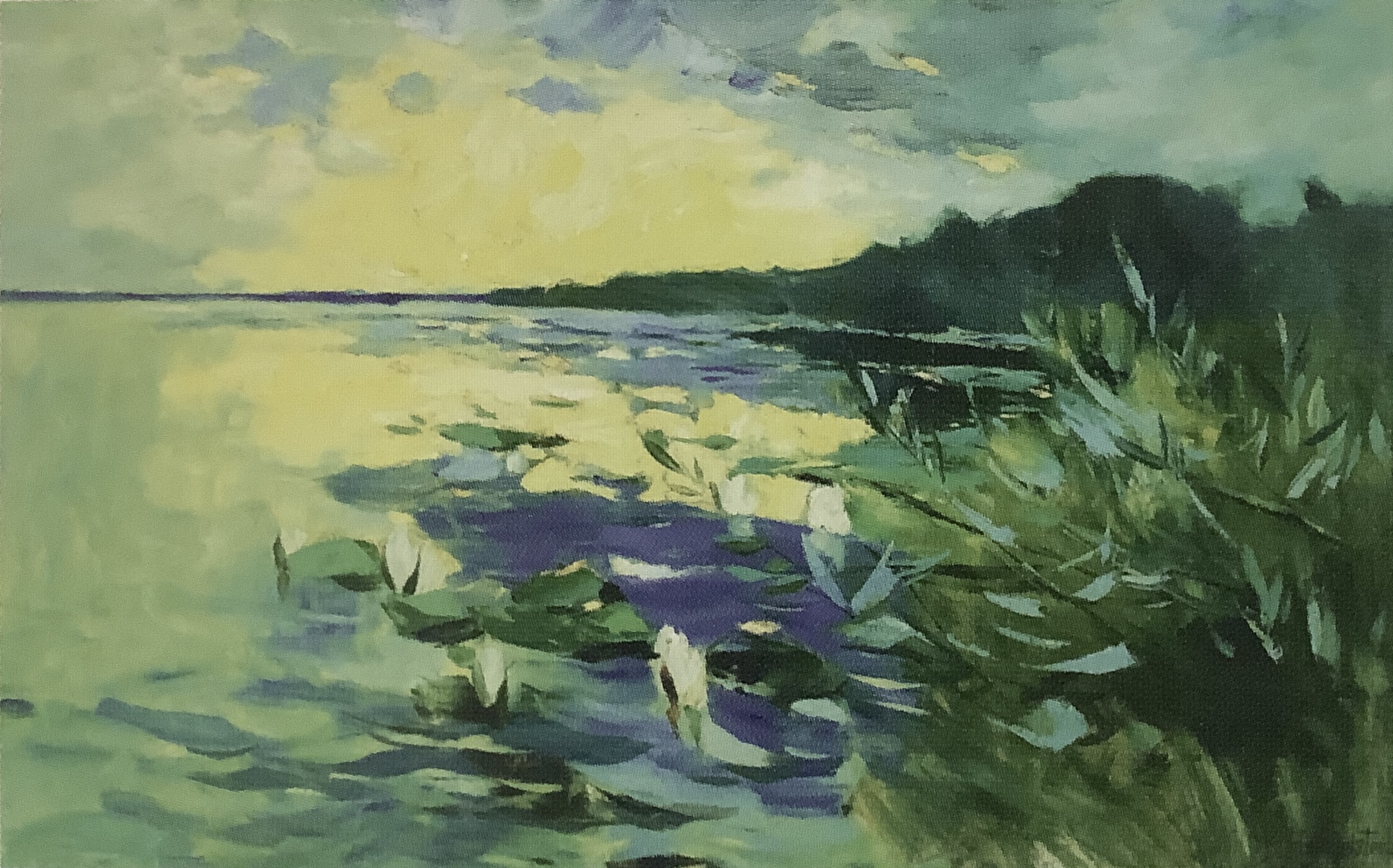 Sonnenaufgang über dem Schwielowsee, um 1899
